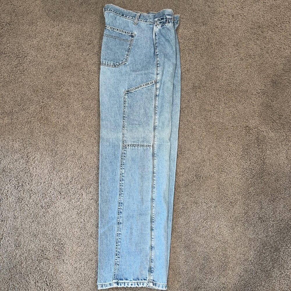 Vintage 90's LEVI'S L2 Baggy Wide Leg High Rise Big Pocket Skater Jeans Jr. 7 - Picture 9 of 16